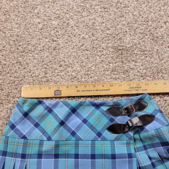 Lilly Pulitzer Skirt Womens 4 Tartan Blue Pleated Mini Preppy Academia Mark* - Picture 2 of 7